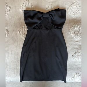 Black Bow Mini Dress